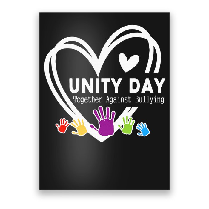 Together Against Bullying Anti Bullying Unity Day Orange Poster