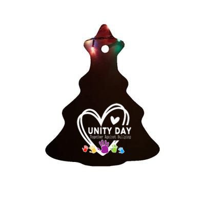 Together Against Bullying Anti Bullying Unity Day Orange Ceramic Tree Ornament