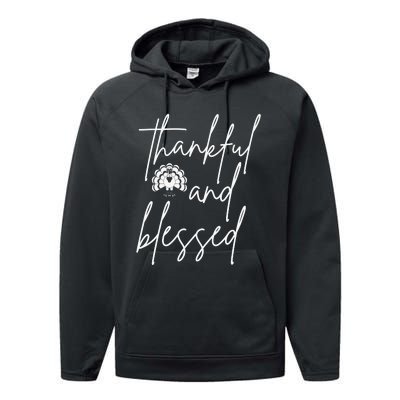 Thankful And Blessed Performance Fleece Hoodie