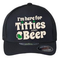 Titties And Beer Funny St Patricks Day Flexfit Unipanel Trucker Cap