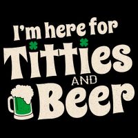 Titties And Beer Funny St Patricks Day Flexfit Unipanel Trucker Cap