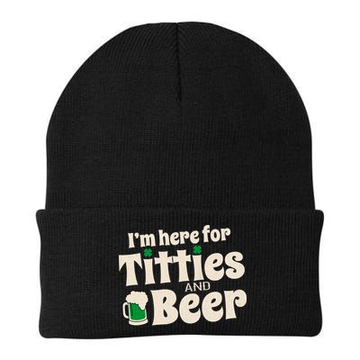 Titties And Beer Funny St Patricks Day Beanie
