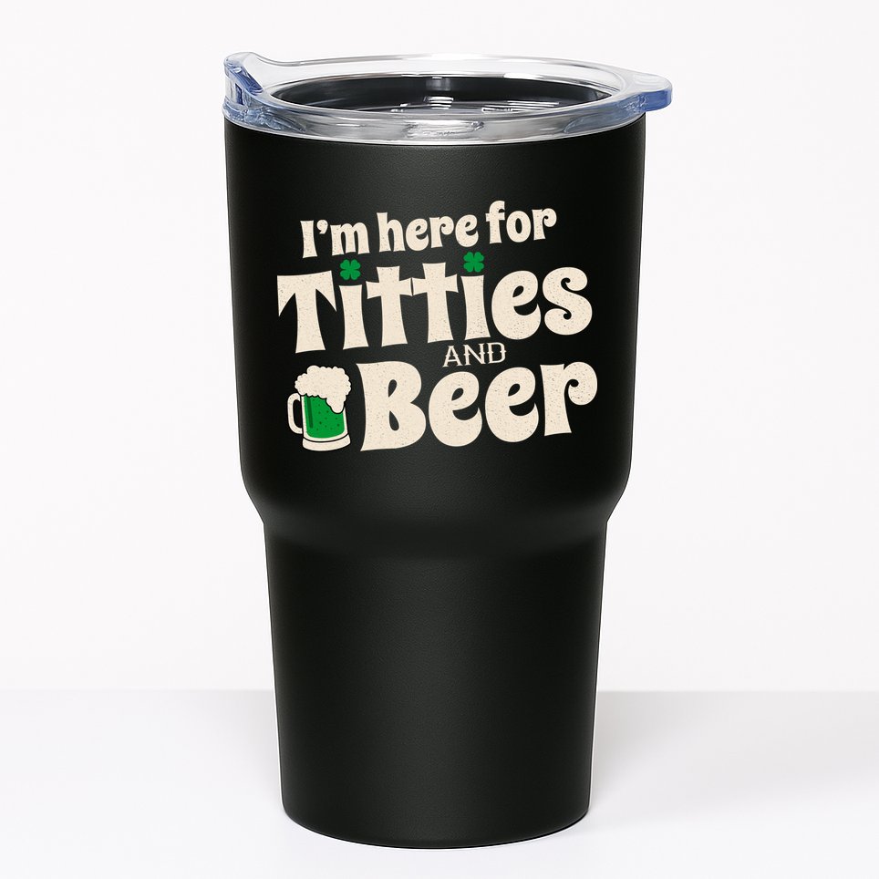 Titties And Beer Funny St Patricks Day Tumbler