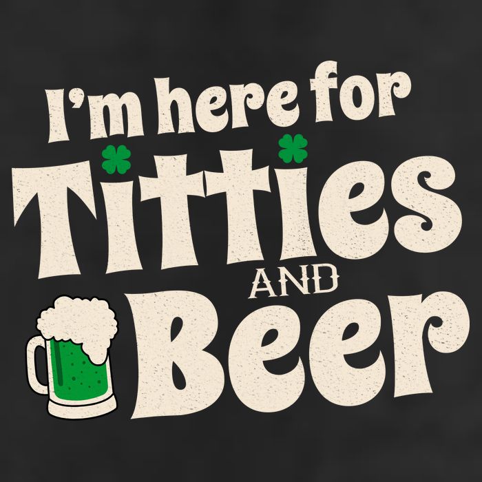 Titties And Beer Funny St Patricks Day 25L Jumbo Tote