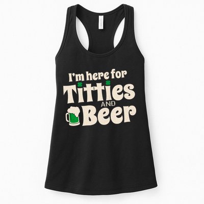 Titties And Beer Funny St Patricks Day Womens Tank Top