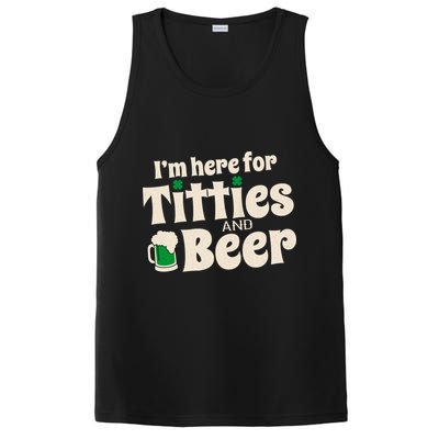Titties And Beer Funny St Patricks Day PosiCharge Competitor Tank