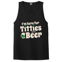 Titties And Beer Funny St Patricks Day PosiCharge Competitor Tank