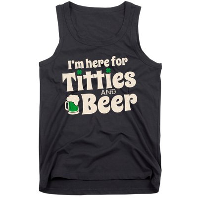 Titties And Beer Funny St Patricks Day Tank Top