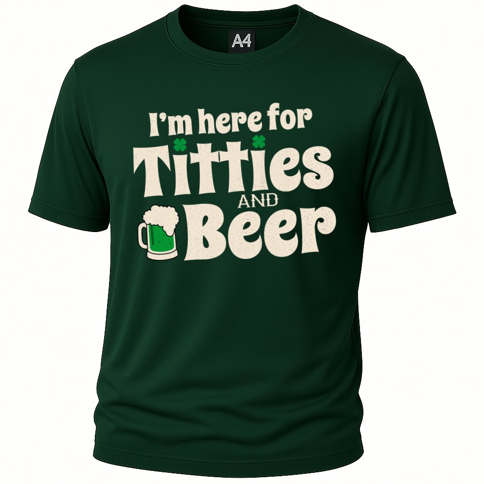 Titties And Beer Funny St Patricks Day Performance Shirt