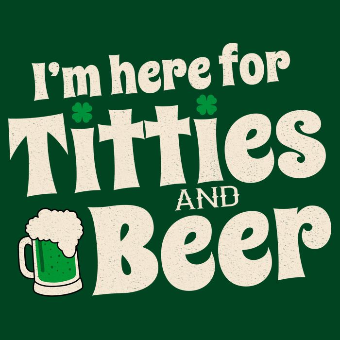Titties And Beer Funny St Patricks Day Sustainable Beanie