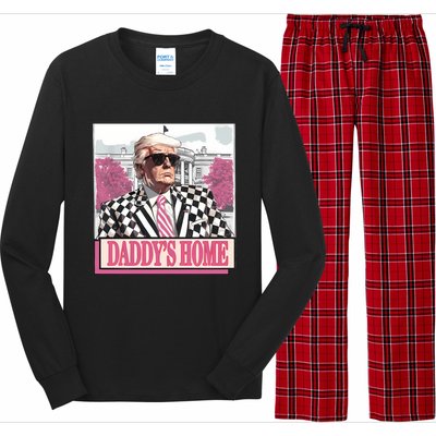 Take America Back Daddys Home Funny Donald Trump 2024 Long Sleeve Pajama Set