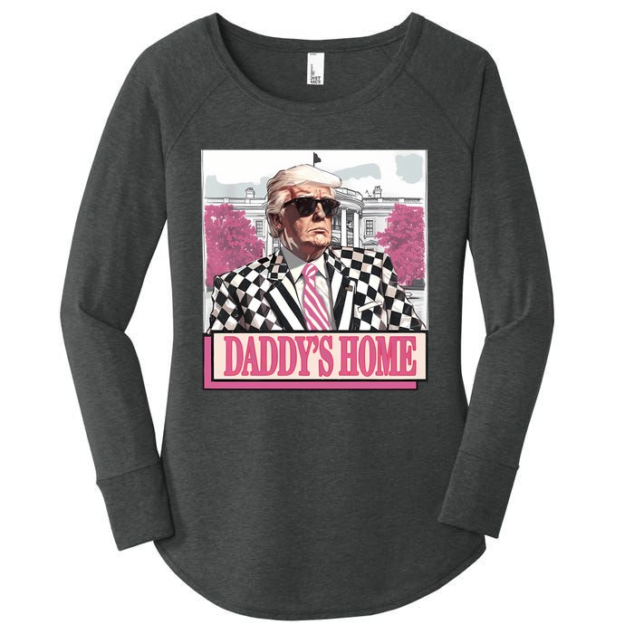 Take America Back Daddys Home Funny Donald Trump 2024 Women's Perfect Tri Tunic Long Sleeve Shirt