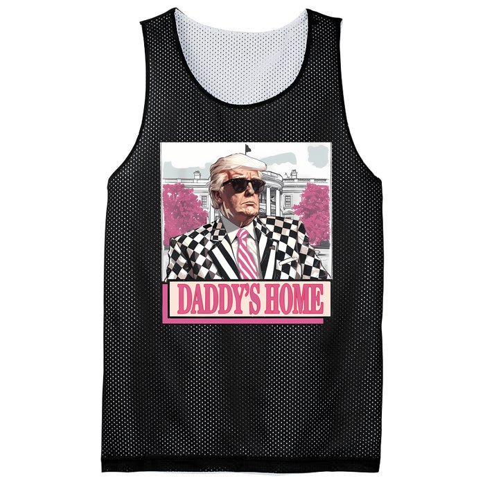 Take America Back Daddys Home Funny Donald Trump 2024 Mesh Reversible Basketball Jersey Tank