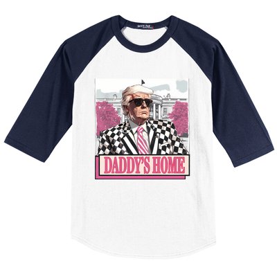 Take America Back Daddys Home Funny Donald Trump 2024 Baseball Sleeve Shirt