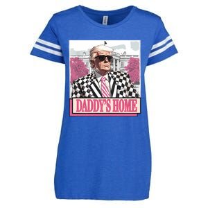 Take America Back Daddys Home Funny Donald Trump 2024 Enza Ladies Jersey Football T-Shirt