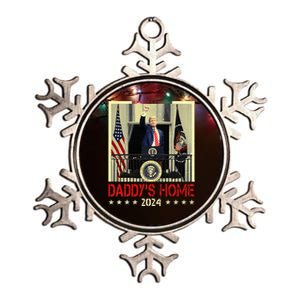 Take America Back Daddys Home Trump 2024 Metallic Star Ornament