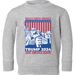 Take America Back 2024 Drain The Swamp Election Pro Trump 2024 Toddler Sweatshirt