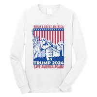 Take America Back 2024 Drain The Swamp Election Pro Trump 2024 Long Sleeve Shirt