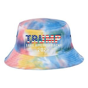 Take America Back American Flag Trump 2024 Tie Dye Newport Bucket Hat