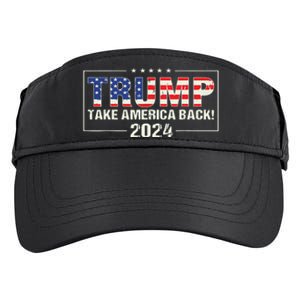 Take America Back American Flag Trump 2024 Adult Drive Performance Visor