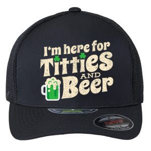 Titties And Beer Funny St Patricks Day Flexfit Unipanel Trucker Cap