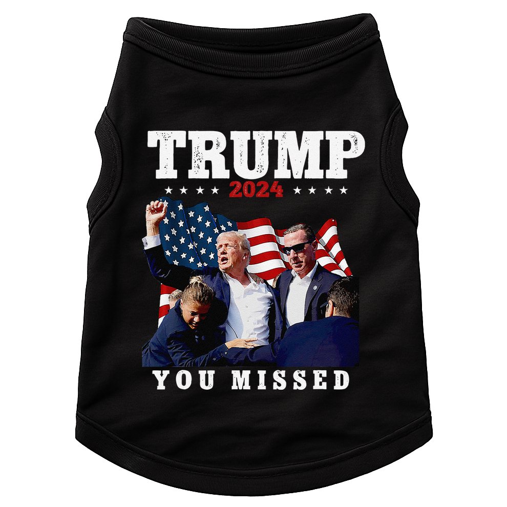 Trump Assasination Bloody Ear Bleeding Butler Pa Trump Doggie Tank