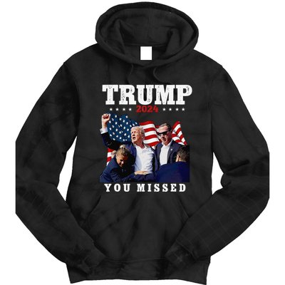 Trump Assasination Bloody Ear Bleeding Butler Pa Trump Tie Dye Hoodie