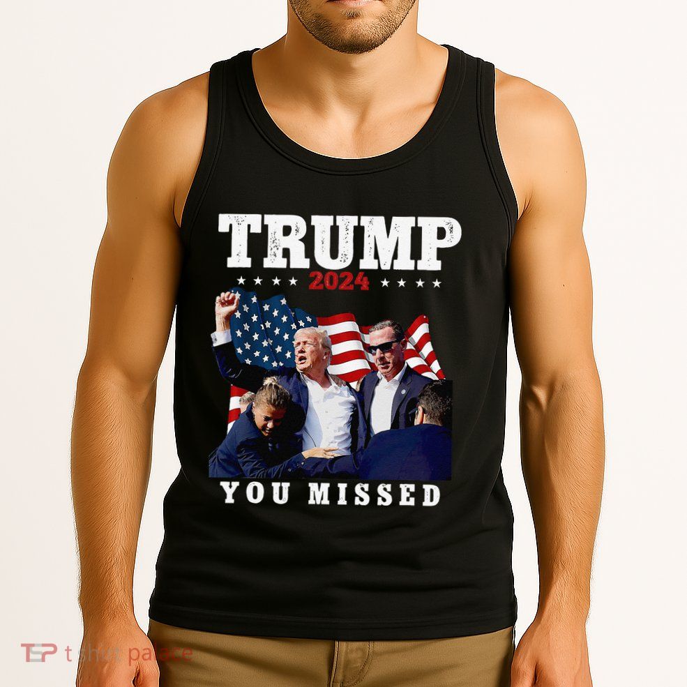 Trump Assasination Bloody Ear Bleeding Butler Pa Trump Tank Top