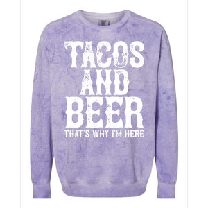 Tacos And Beer Drinking Drunk Cinco De Mayo Colorblast Crewneck Sweatshirt