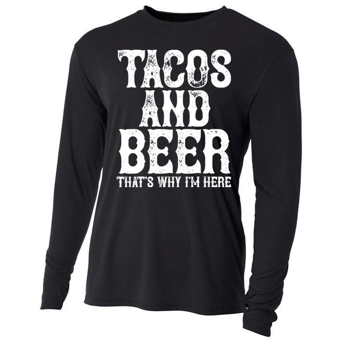 Tacos And Beer Drinking Drunk Cinco De Mayo Cooling Performance Long Sleeve Crew