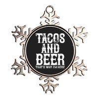 Tacos And Beer Drinking Drunk Cinco De Mayo Metallic Star Ornament