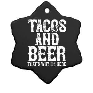 Tacos And Beer Drinking Drunk Cinco De Mayo Ceramic Star Ornament