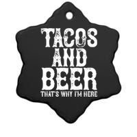 Tacos And Beer Drinking Drunk Cinco De Mayo Ceramic Star Ornament