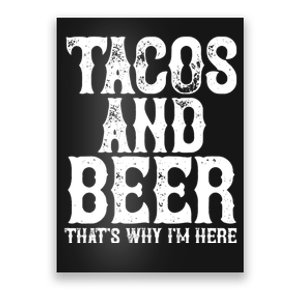 Tacos And Beer Drinking Drunk Cinco De Mayo Poster