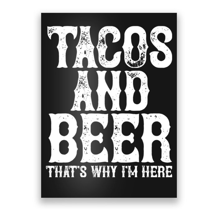 Tacos And Beer Drinking Drunk Cinco De Mayo Poster