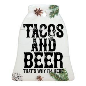 Tacos And Beer Drinking Drunk Cinco De Mayo Ceramic Bell Ornament