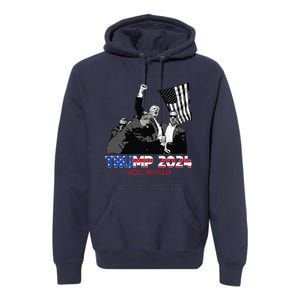 Trump Assasination Bloody Ear Butler You Missed Trump Premium Hoodie