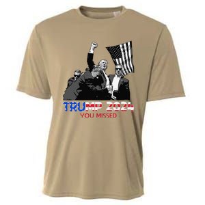 Trump Assasination Bloody Ear Butler You Missed Trump Cooling Performance Crew T-Shirt