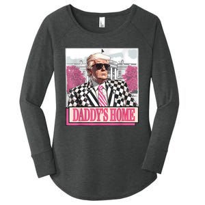 Take America Back Daddys Home Funny Donald Trump 2024 Women's Perfect Tri Tunic Long Sleeve Shirt