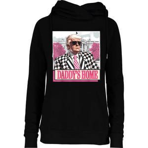 Take America Back Daddys Home Funny Donald Trump 2024 Womens Funnel Neck Pullover Hood