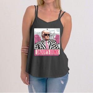 Take America Back Daddys Home Funny Donald Trump 2024 Women's Strappy Tank