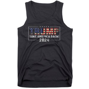 Take America Back American Flag Trump 2024 Women Gifts Tank Top