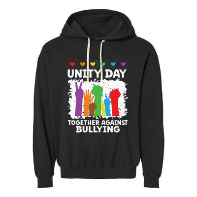 Together Against Bullying Unity Day Kindness Day Orange Garment-Dyed Fleece Hoodie