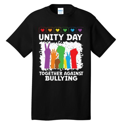 Together Against Bullying Unity Day Kindness Day Orange Tall T-Shirt