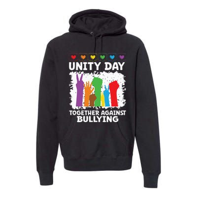 Together Against Bullying Unity Day Kindness Day Orange Premium Hoodie