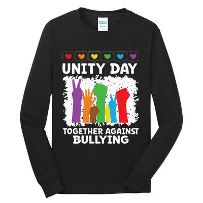 Together Against Bullying Unity Day Kindness Day Orange Tall Long Sleeve T-Shirt