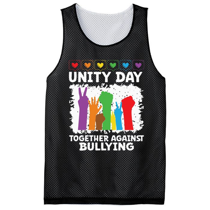 Together Against Bullying Unity Day Kindness Day Orange Mesh Reversible Basketball Jersey Tank