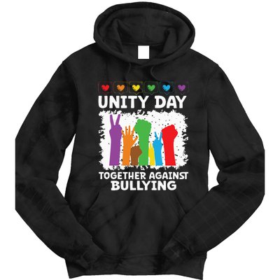 Together Against Bullying Unity Day Kindness Day Orange Tie Dye Hoodie