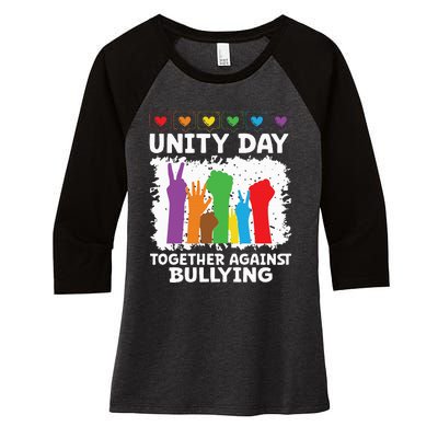 Together Against Bullying Unity Day Kindness Day Orange Women's Tri-Blend 3/4-Sleeve Raglan Shirt