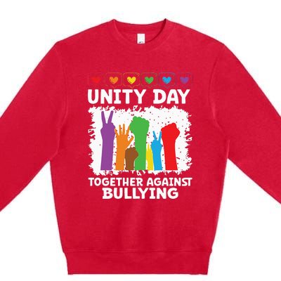 Together Against Bullying Unity Day Kindness Day Orange Premium Crewneck Sweatshirt